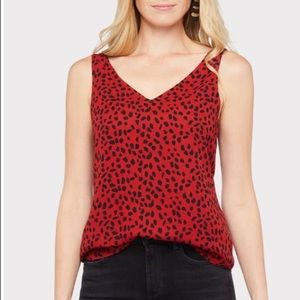 Evereve, Allison Joy, Red/black Cheetah Tank XS